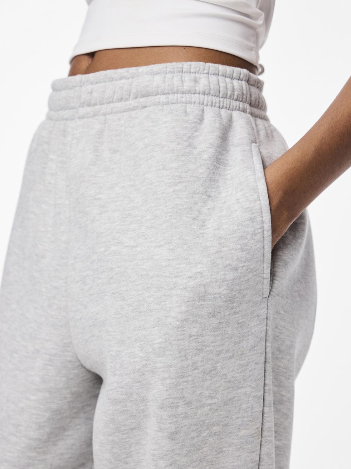 PCCHILLI Straight Trousers - Light Grey Melange